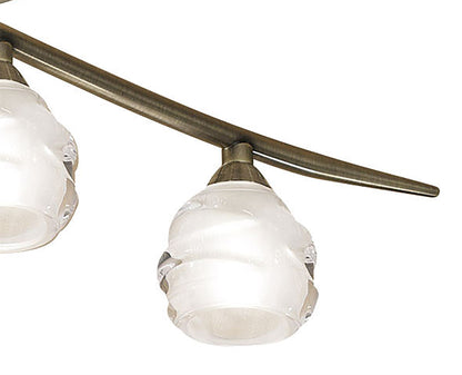 Mantra M1820 Loop Rectangular Telescopic 8 Light G9 ECO Line, Antique Brass