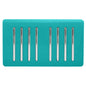 Trendi Artistic Modern Glossy 8 Gang 2 Way Rocker  Double Plate Tactile Light Switch Bright Teal