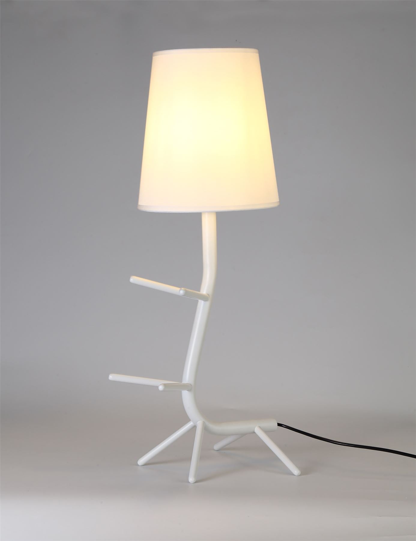 Mantra Centipede Table Lamp with Shade, 1 x E27, White