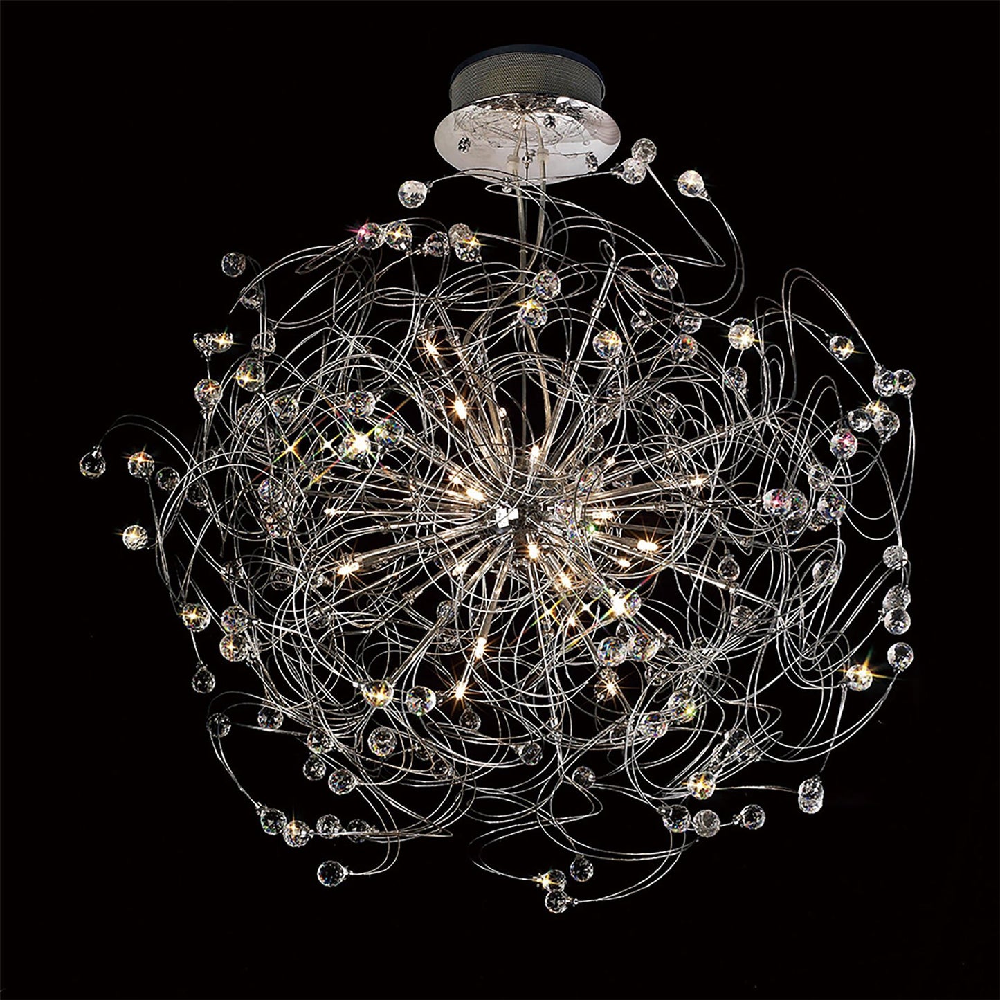 Diyas Messe 96cm  24 Light G4 Polished Chrome/Crystal, NOT LED/CFL Compatible Item Weight: 15.3kg Ceiling Pendant Light Fitting