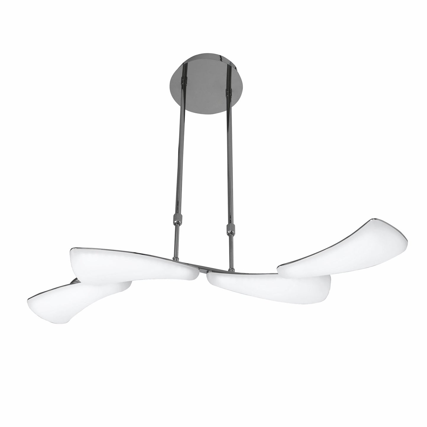 Mantra Mistral LED M3804 Mistral Telescopic 24W LED Line 3000K, 2160lm, Polished Chrome, Frosted Acrylic, 3yrs Warranty - M3804 Ceiling