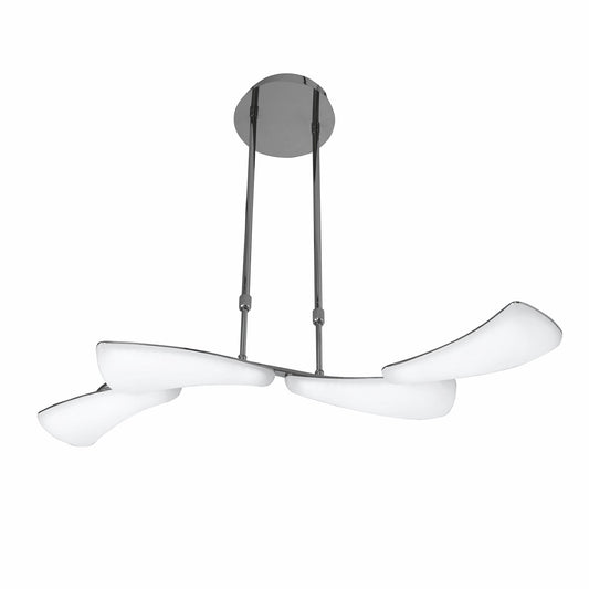 Mantra Mistral LED M3804 Mistral Telescopic 24W LED Line 3000K, 2160lm, Polished Chrome, Frosted Acrylic, 3yrs Warranty - M3804 Ceiling