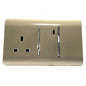 Trendi Artistic Modern 45 A Cooker Switch Inc Plug Socket & Neon Insert Gold