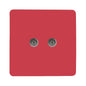 Trendi Artistic Modern Glossy Tactile 2 Gang TV Socket Strawberry