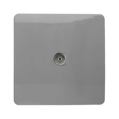 Trendi Artistic Modern Glossy Tactile TV Socket Light Grey