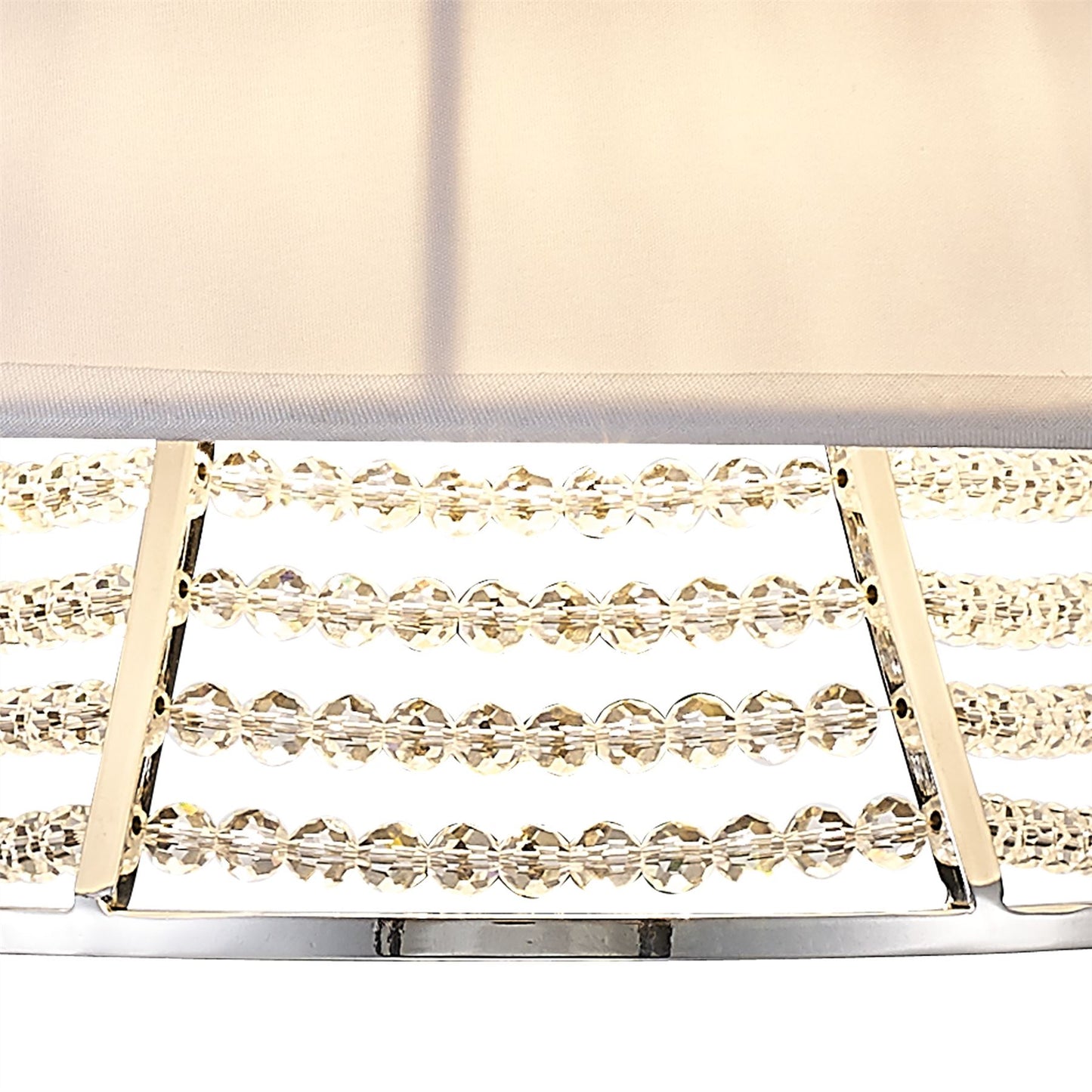 Diyas Davina Wall Light with White Shade 2 Light G9 Polished Chrome/Crystal