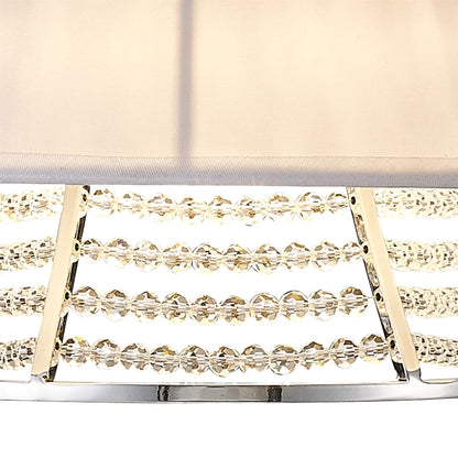 Diyas Davina Wall Light with White Shade 2 Light G9 Polished Chrome/Crystal