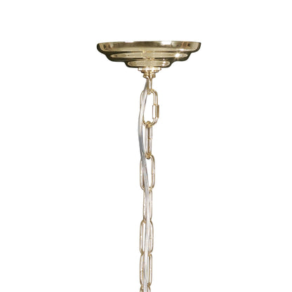 Diyas Elena  5 Light E14 Gold/Crystal Ceiling Pendant Light Fitting