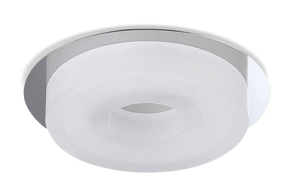 Mantra Fusion Marcel Recessed Down Light 6W LED Round 3000K IP44, 550lm, Polished Chrome/Frosted Acrylic, Cut Out: 70mm, Driver Included, 3yrs Warranty