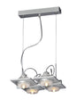 Mantra (0040 004) Ull Pendant 4 Light G9 Silver Grey