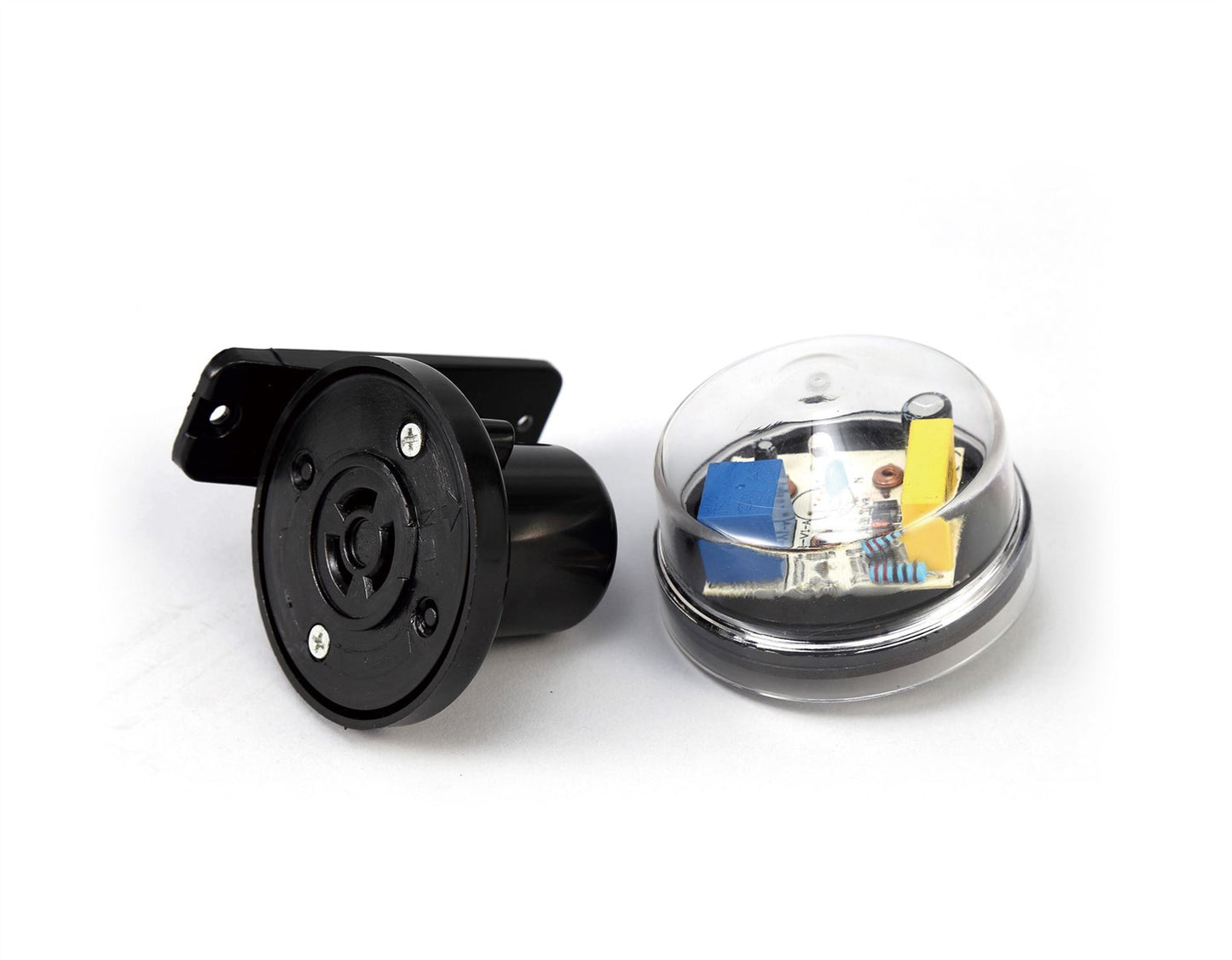 Deco Espial Wall Mounted Photocell Kit IP65 5-45Lux 10A Clear Cover/Black Ancillary