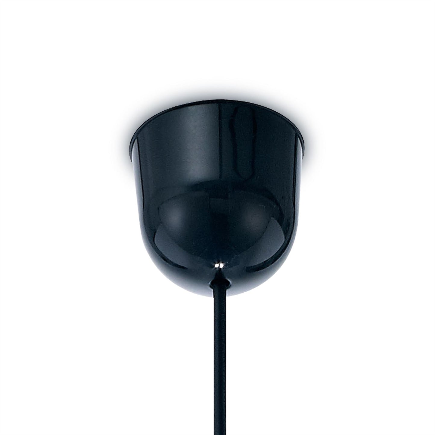 Deco Dako Black Pendant 1 Light E27 with 350 x 250mm Metallic Bronze Finish Cylinder Shade, c/w Ceiling Bracket