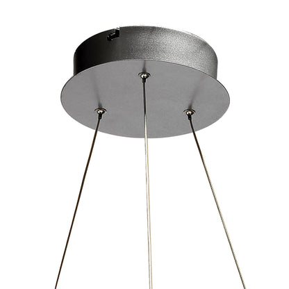 Mantra M5380 Infinity Pendant 42W LED 3000K, 3400lm, Silver/Polished Chrome/White Acrylic, 3yrs Warranty