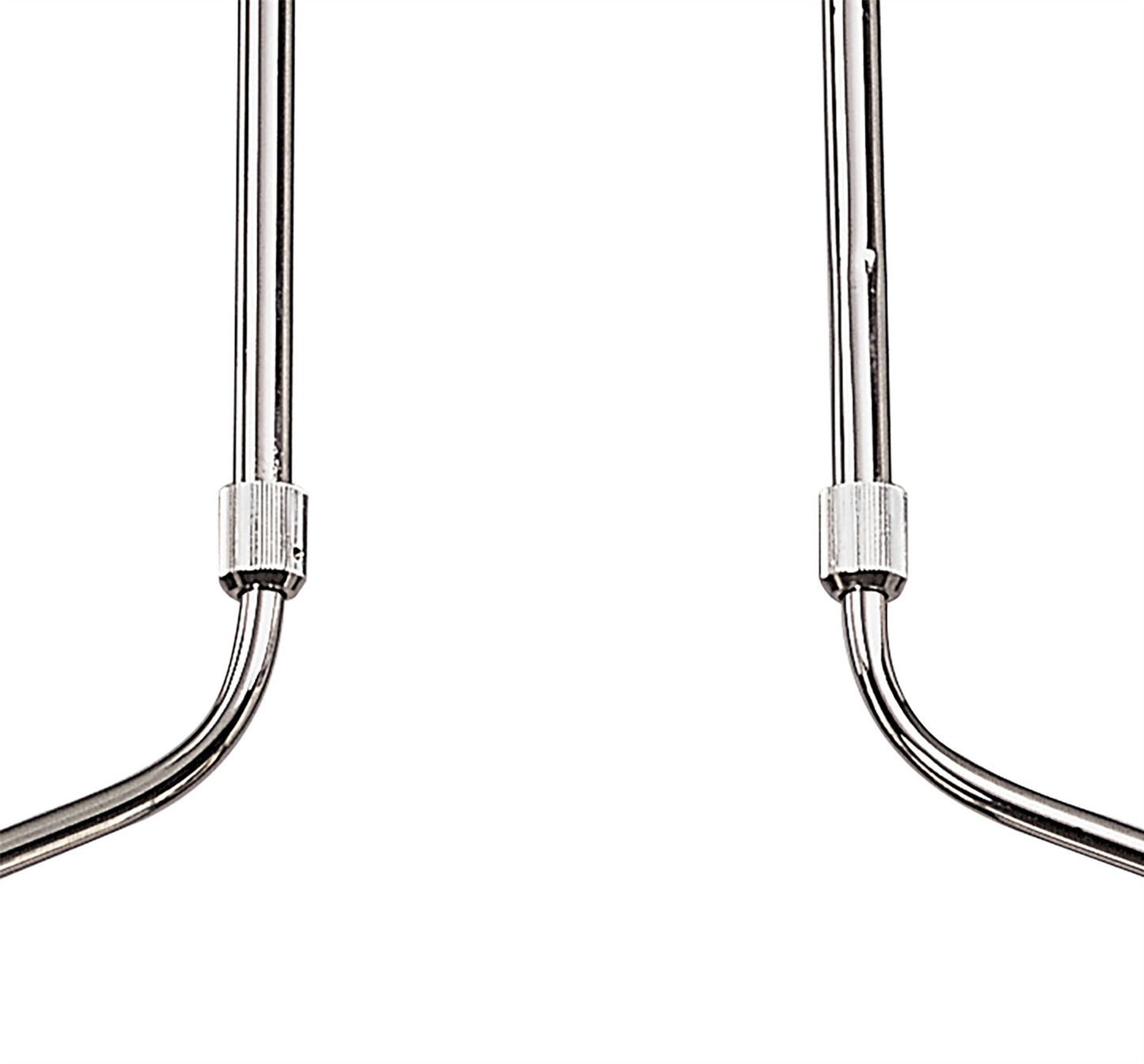 Mantra Lupa Telescopic Pendant Curved Linear Bar 4 Light G9, Polished Chrome/Frosted White Glass