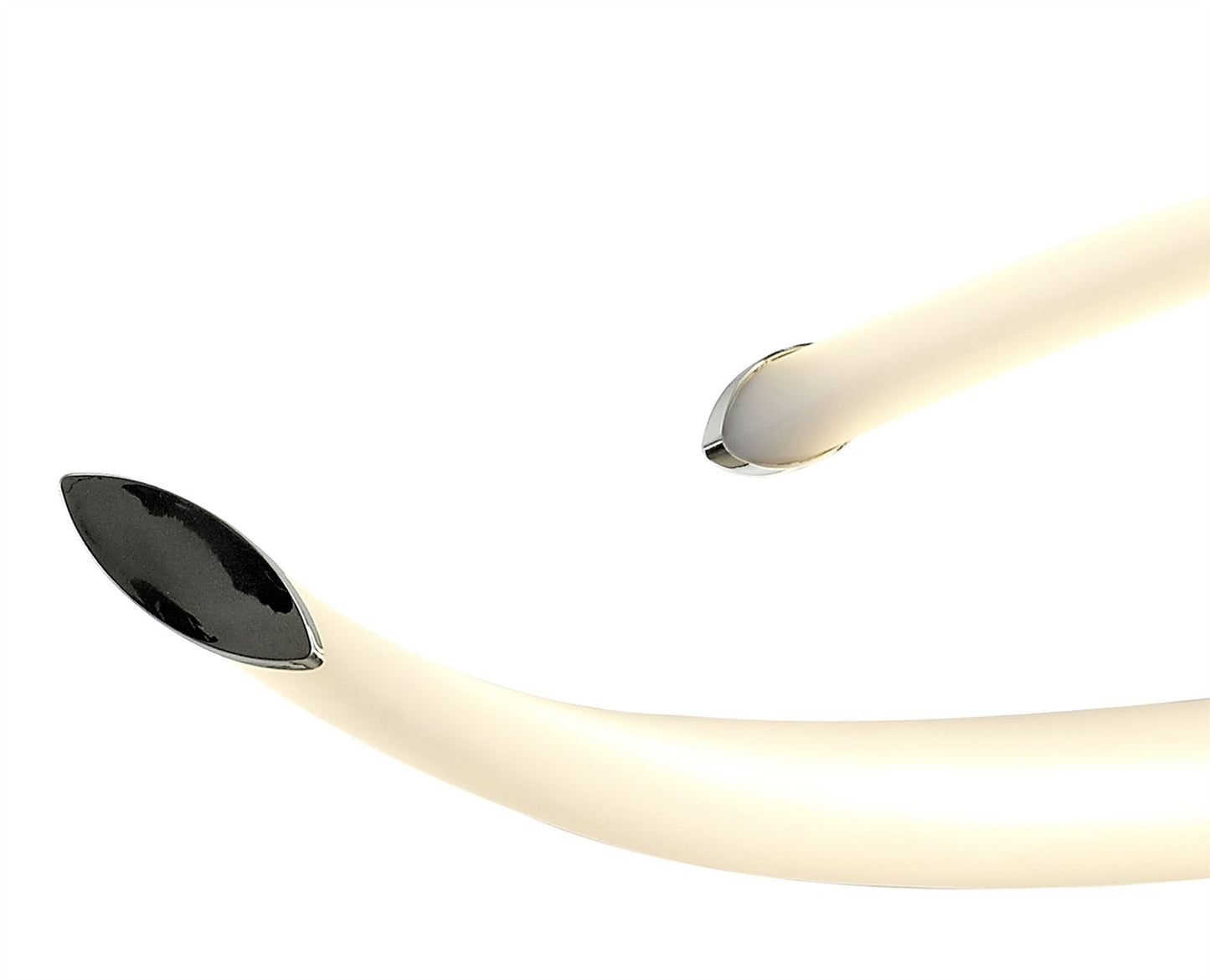 Mantra Armonia Semi Flush Curl, 40W LED, 3000K, 3000lm, Polished Chrome/Frosted Acrylic, 3yrs Warranty Ceiling