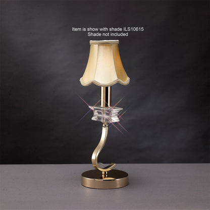 Diyas Nydia Crystal Table Lamp 1 Light E14 French Gold