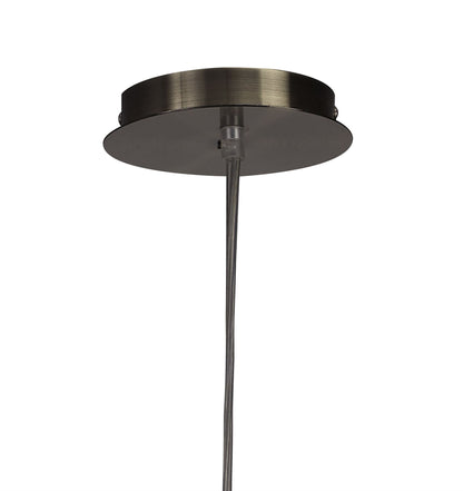 Mantra Mara 55cm Pendant 4 Light E27 Round, Antique Brass with Ivory White Shade