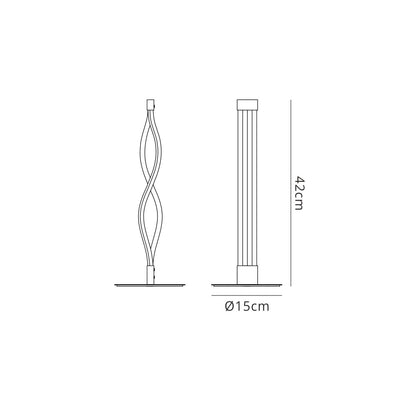 Mantra M4862 Sahara Table Lamp 6W LED 3000K, 420lm, Silver/Frosted Acrylic/Polished Chrome, 3yrs Warranty