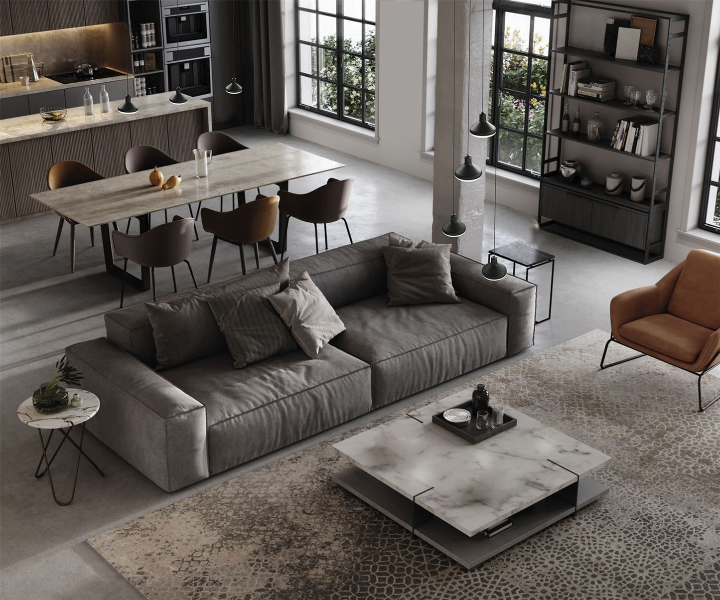 Mantra Fusion Sirio 3 Light Linear Bar Pendant, 24W LED, 3000K, 1770lm, Black, 3yrs Warranty