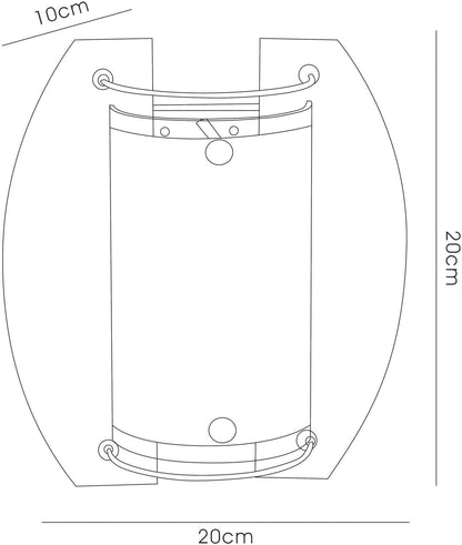 Diyas Jiva Wall Light 1 Light E14 Polished Chrome/Frosted Glass