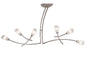 Mantra Pietra Linear Pendant 2 Arm 6 Light G9, Polished Chrome