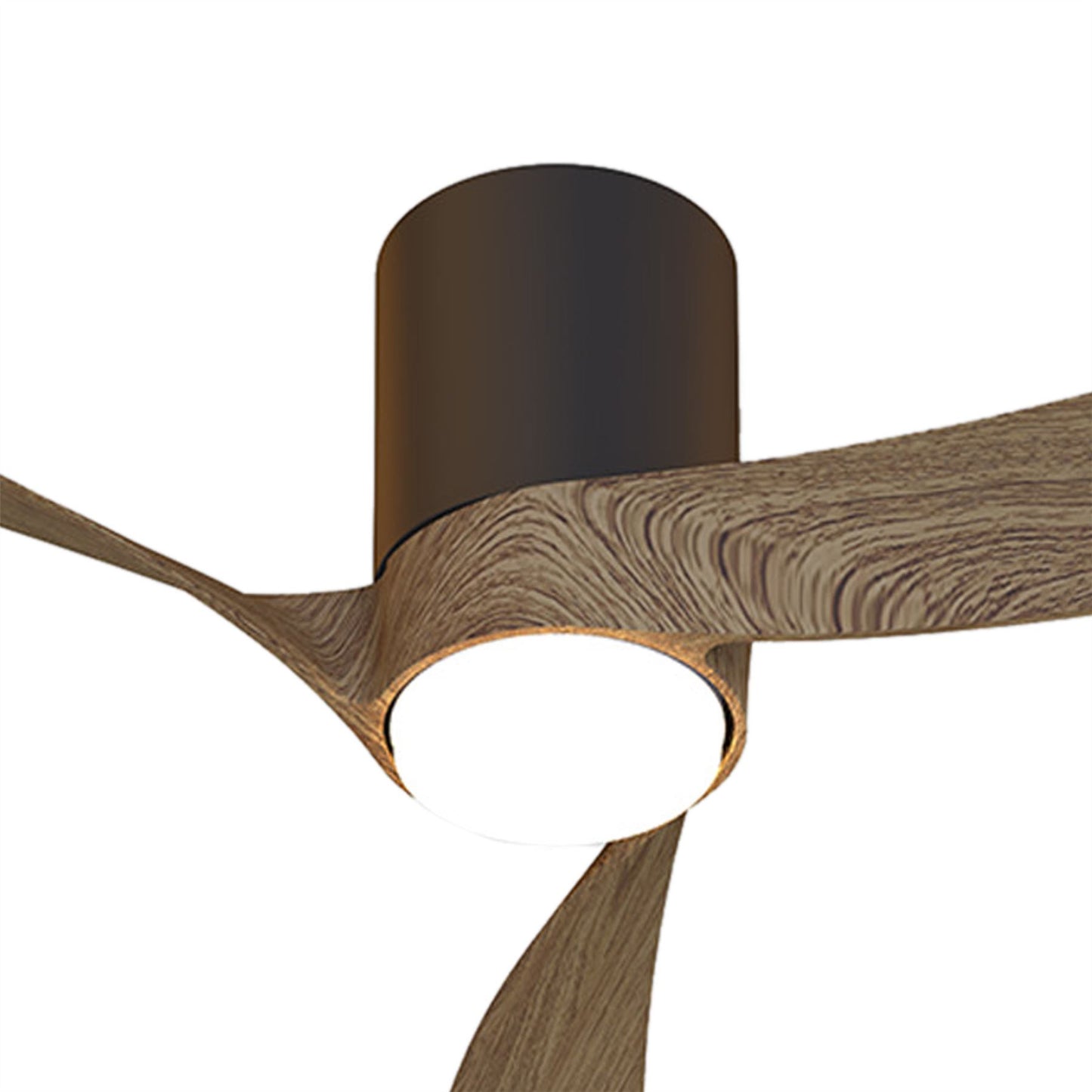 Nemo II L 1.3m 19W LED Dimmable Ceiling Light With Built-In 32W DC Fan, 3000-5000K Remote Control, 3800lm, Walnut/Black, 5yrs Warranty