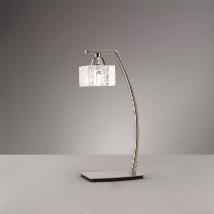 Mantra Zen Table Lamp 1 Light G9, Satin Nickel