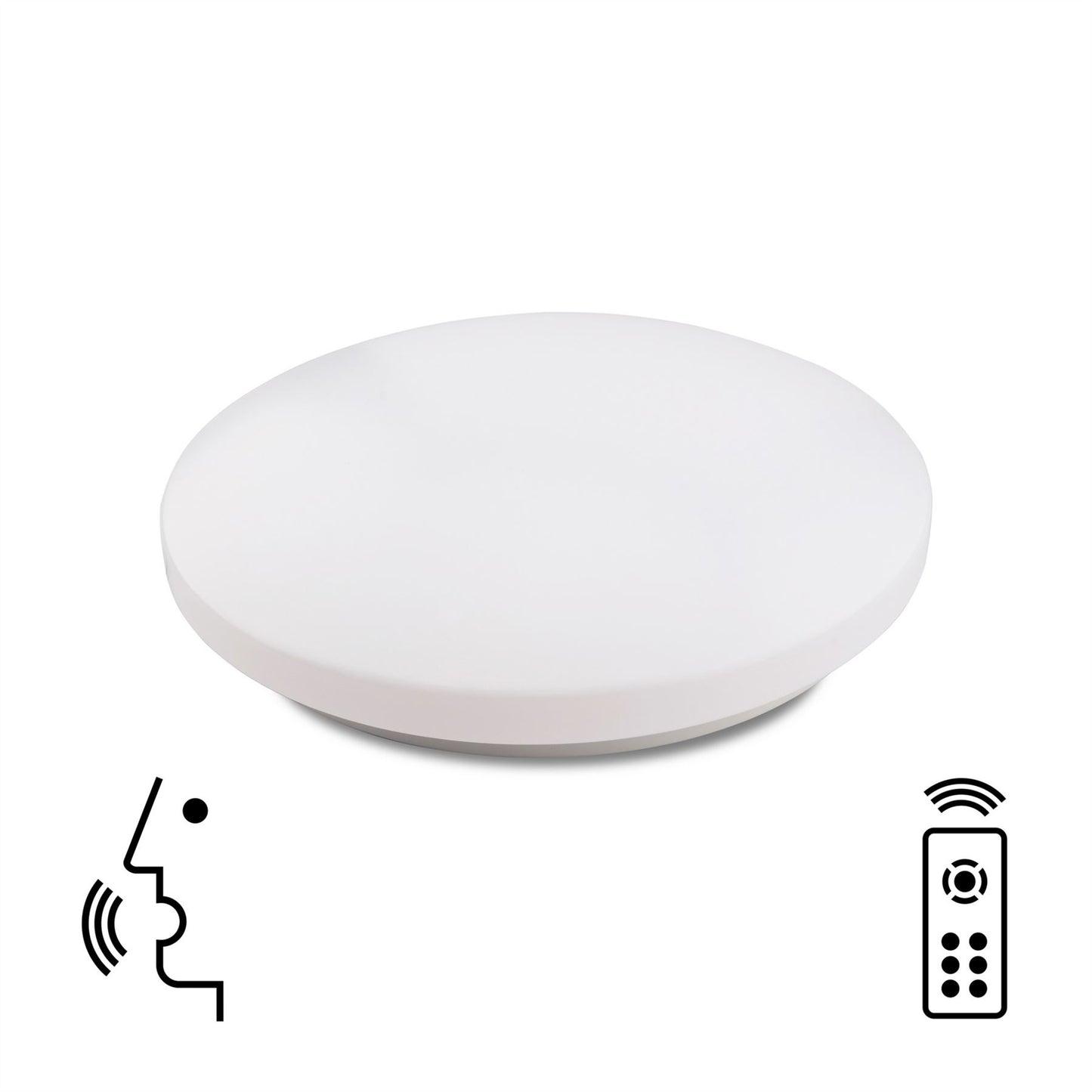 Mantra Zero Smart 33cm Ceiling Light, 40W LED, 2700-5000K Tuneable White, 2400lm, Remote Control, White, 3yrs Warranty