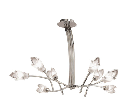 Mantra Pietra Pendant 4 Arm 8 Light G9, Polished Chrome