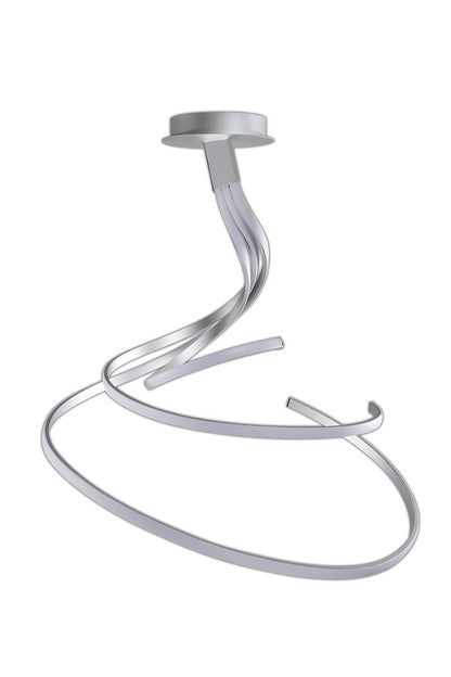 Mantra M5821 Nur XL Semi Ceiling 80W LED 3000K, 6200lm, Dimmable Silver/Frosted Acrylic/Polished Chrome, 3yrs Warranty - M5821 Ceiling