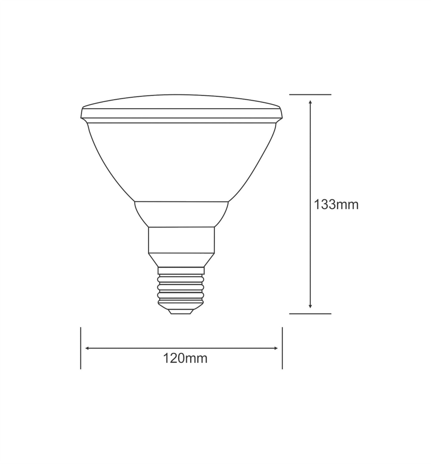 Luxram Halogen PAR Par38 E27 Aluminium 75W 38° Halogen Halogen
