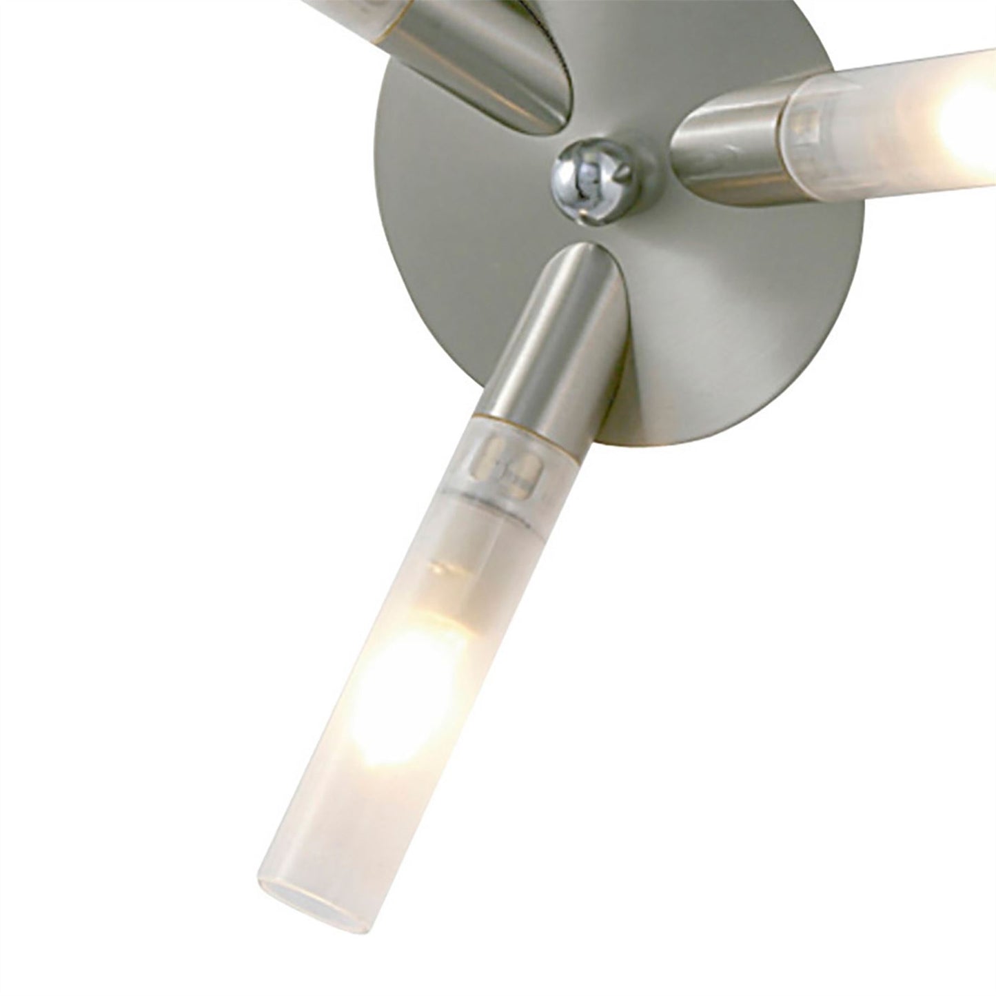 Diyas Sona 10cm  3 Light G9 Satin Chrome/Frosted Glass Ceiling Light Fitting