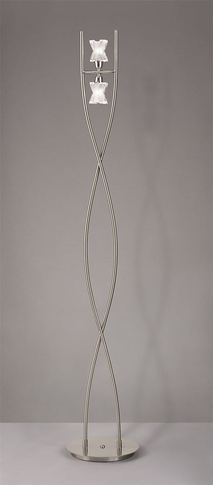 Mantra Alaska G9 Floor Light G9 2 Light G9, Satin Nickel Item Weight: 19.1kg