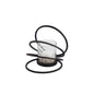 Diyas Home (DH) Oreo Candle Holder 4 Ring Medium Black/Clear Glass Art