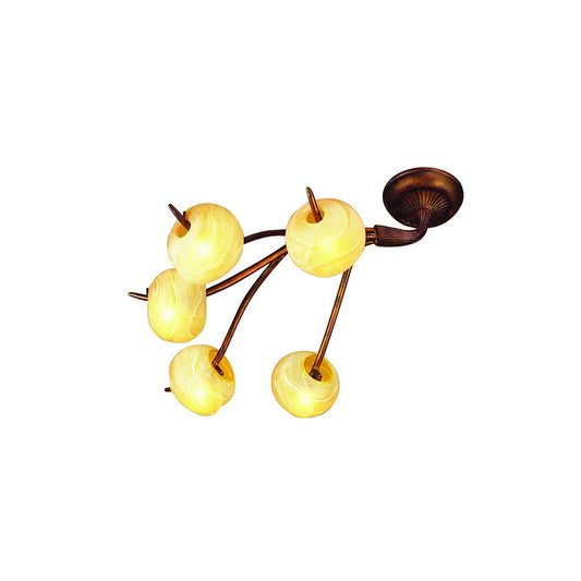 Mantra (0038 003) Wave Ceiling 5 Light G9, Rustic Gold