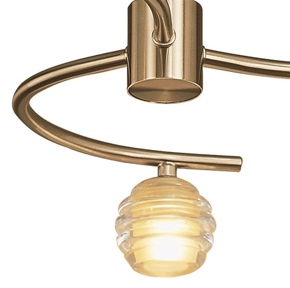 Mantra Sphere 51.7cm Semi Flush 3 Light G9, Antique Brass