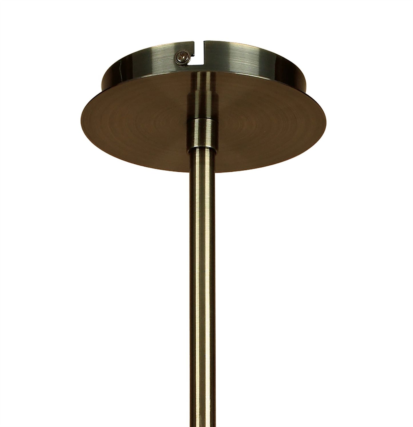 Mantra Alaska GU10 49cm Pendant Convertible To Semi Flush 4 Light L1/SGU10, Antique Brass, CFL Lamps INCLUDED