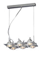 Mantra (0040 002) Ull Rectangular Pendant 6 Light G9 Silver Grey