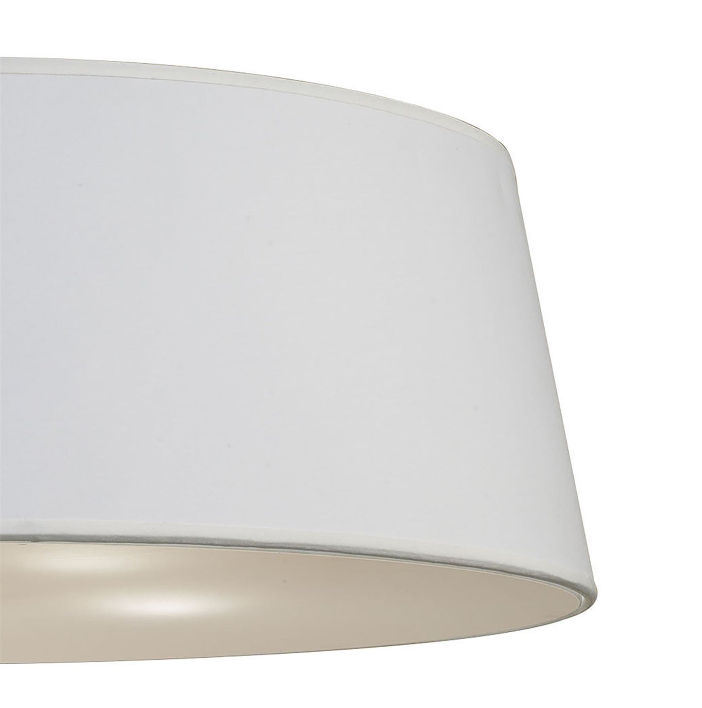 Mantra Ninette 60cm Flush Ceiling 4 Light E27, Antique Brass with Ivory White Shade