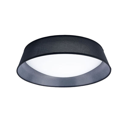 Mantra Nordica Plafones Nordica Flush Ceiling Light, 5 Light E27 Max 20W, 60cm, White Acrylic with Black Shade, 2yrs Warranty