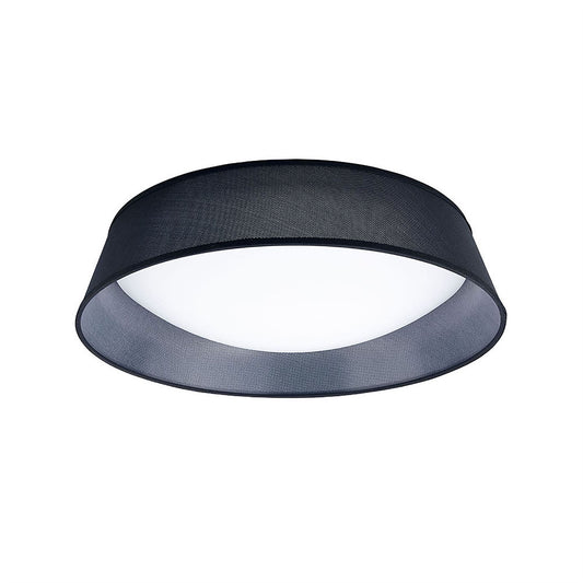 Mantra Nordica Plafones Nordica Flush Ceiling Light, 5 Light E27 Max 20W, 60cm, White Acrylic with Black Shade, 2yrs Warranty