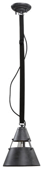 Mantra M5442 Industrial Ceiling 1 Light 40W E27 Oxide Metal, Black Belt