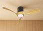 Nemo S 97cm 24W LED Dimmable Ceiling Light With Built-In 30W DC Fan, 2700-5000K Remote Control, 3200lm, Black/Wood, 5yrs Warranty