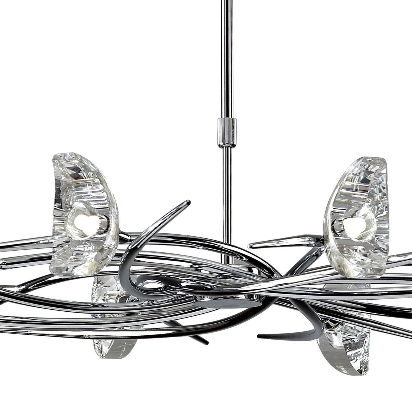Mantra M1450 Eclipse Telescopic 8 Light G9, Polished Chrome
