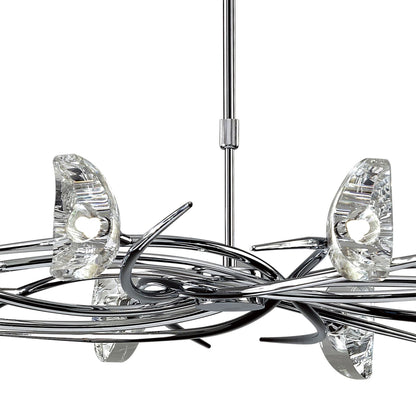 Mantra M1450 Eclipse Telescopic 8 Light G9, Polished Chrome