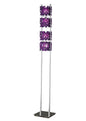 Mantra Tokio Floor Lamp 4 Light G9, Violet/Polished Chrome