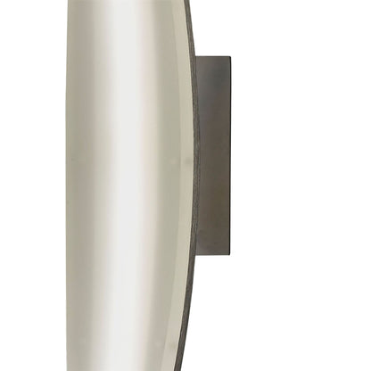 Mantra M4084 Hemisferic Wall Light 6W LED 3000K, 540lm, Satin Aluminium/Frosted Acrylic, 3yrs Warranty
