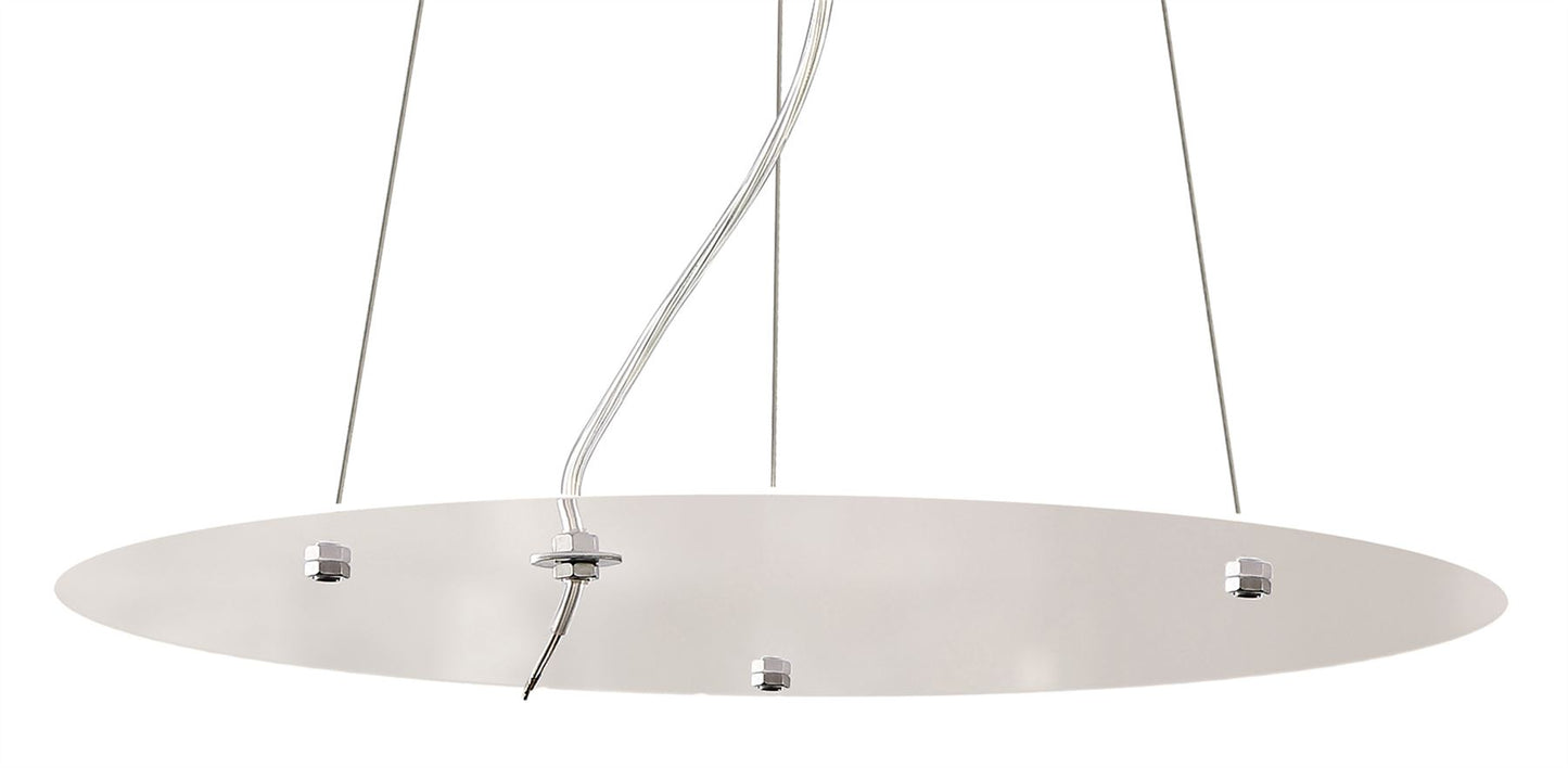 Mantra Sabina 43cm Pendant Kit 59CM, Polished Chrome/White Acrylic