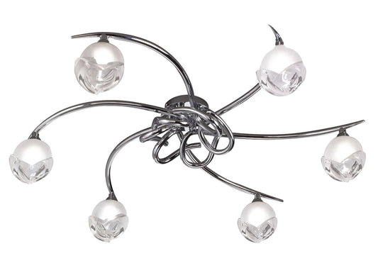 Mantra M0806 Fragma Ceiling 6 Light G9, Polished Chrome