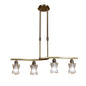 Mantra Alaska GU10 Telescopic 4 Light L1, SGU10 Bar, Antique Brass, CFL Lamps INCLUDED
